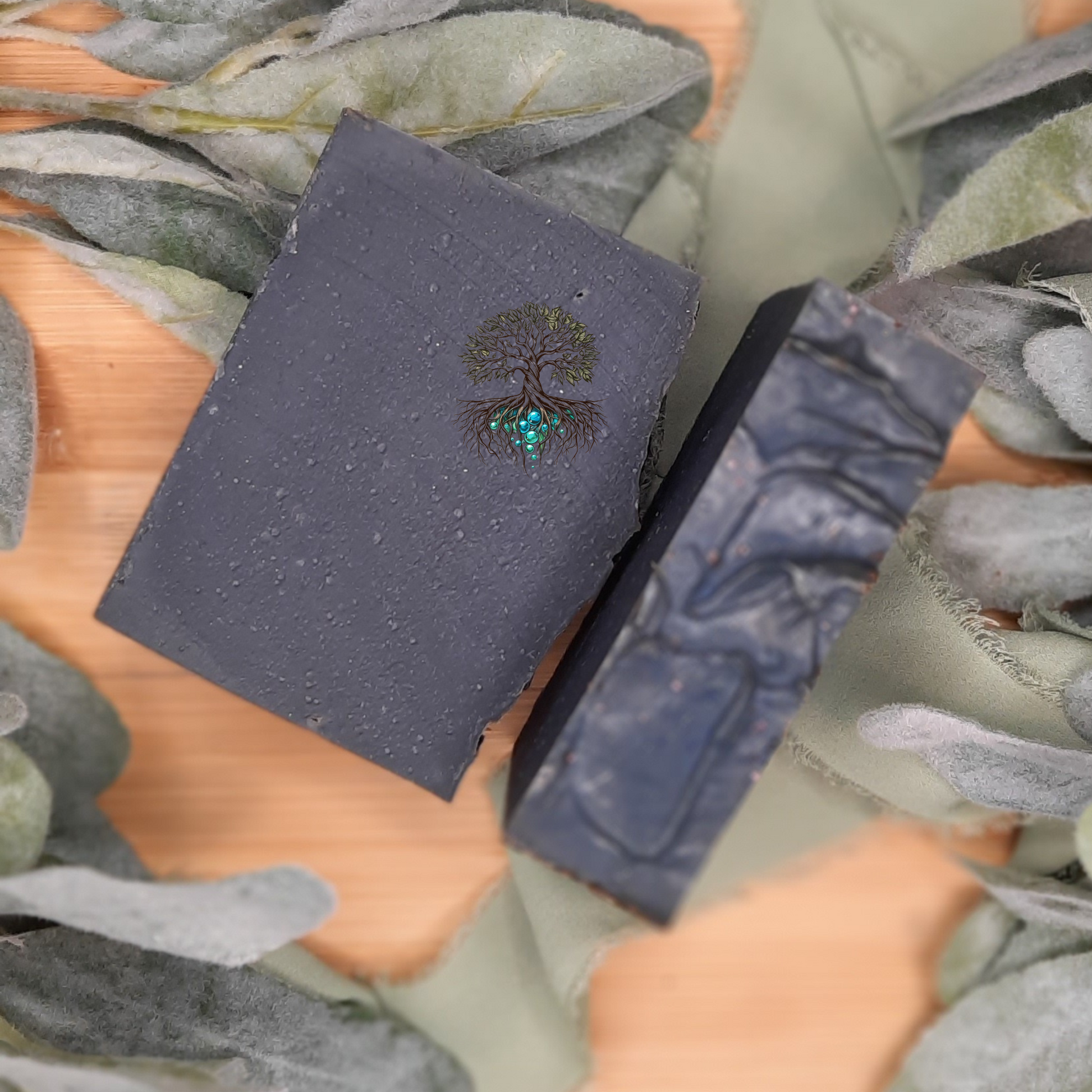 Sparkling dark blue cosmic mica gives this soap the apparance of a dark night sky. Hemp soap bar, hemp soap bar topped with biodegradable glitter.